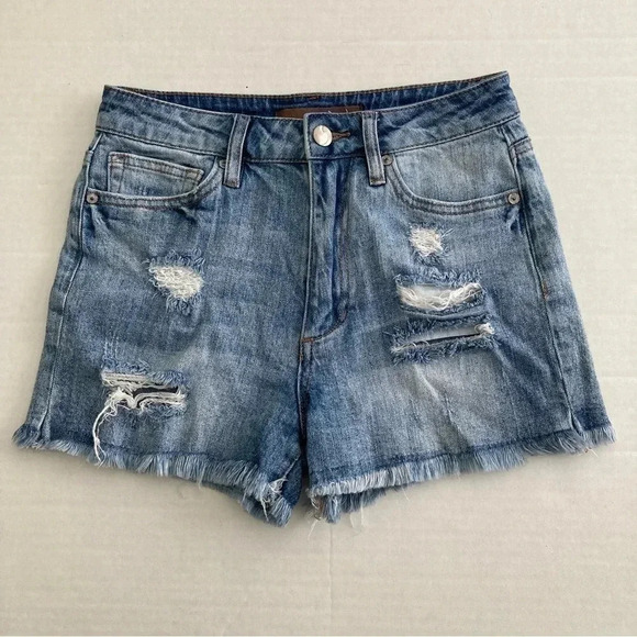 Joe's Jeans Distressed High‎ Waist Shorts Size 26 - Picture 1 of 10